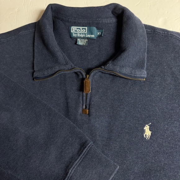 Polo Ralph Lauren Other - Polo Ralph Lauren Mens‎ XL Blue 1/4 Zip Pullover Long Sleeve Sweater Casual